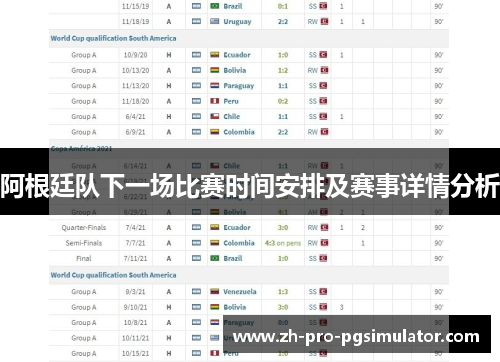 阿根廷队下一场比赛时间安排及赛事详情分析